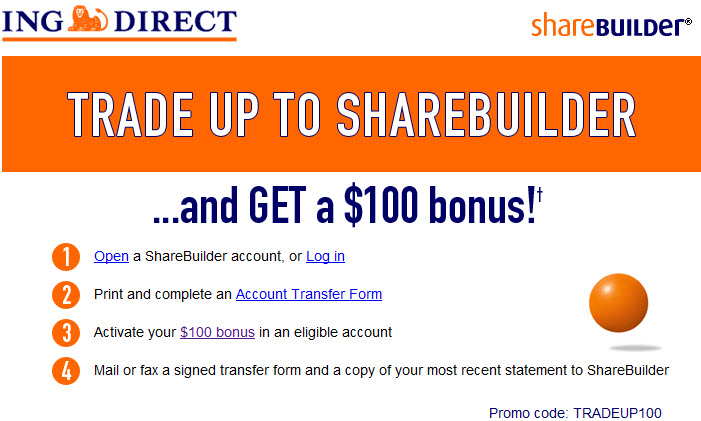 ING Direct ShareBuilder $100